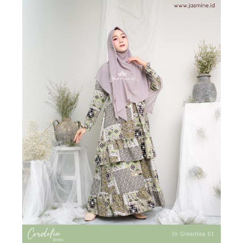 CORDELIA DRESS JASMINE GAMIS SYARI MURAH CANTIK BAJU BUSANA MUSLIMAH BATIK