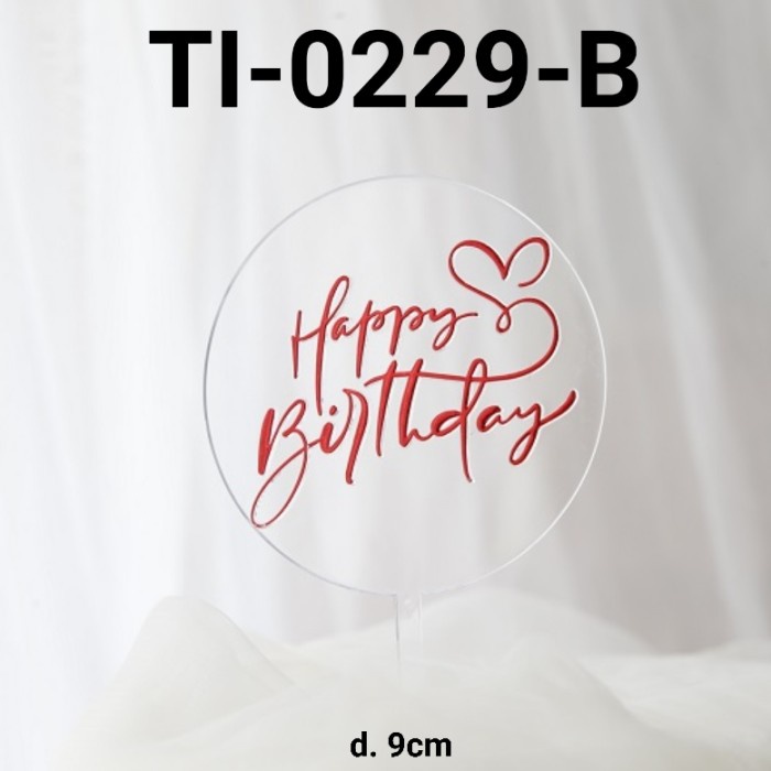 

GR-TI-0229 CAKE TOPPER TULISAN KUE TART HAPPY BIRTHDAY BENING PROMO TERBARU