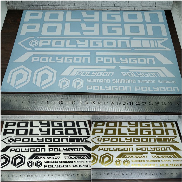 Sticker Frame Sepeda POLYGON SHIMANO