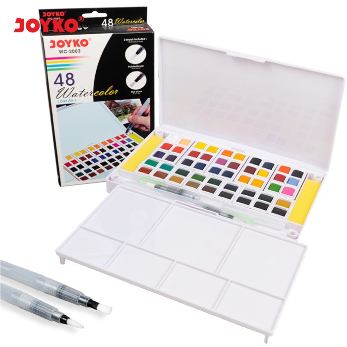 

(TERLARIS) Watercolor Cat Air Joyko WC-2003 48 Colors Warna