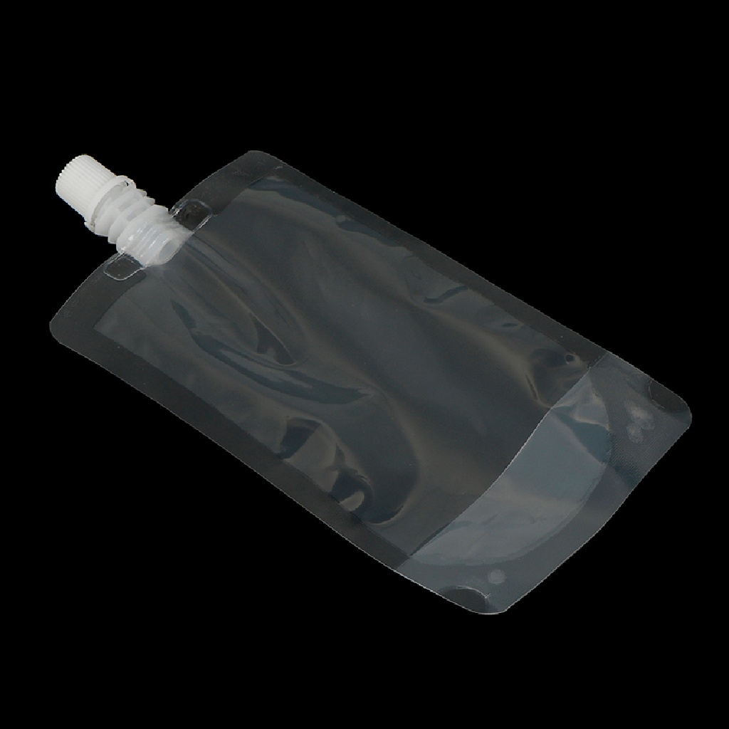 [tiantianbaofu] 10PCS 200ml DIY Plastic Transparent Cruise Drinks Pocket Flask Suction Fresh Bag Boutique