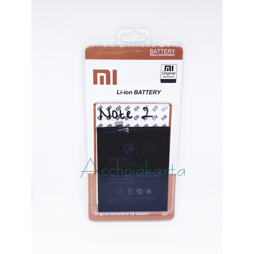 Batre Baterai Xiaomi Mi Note 2 BM48 Original - Batrai Baterry Xiaumi Mi Note 2 BM-48 Ori