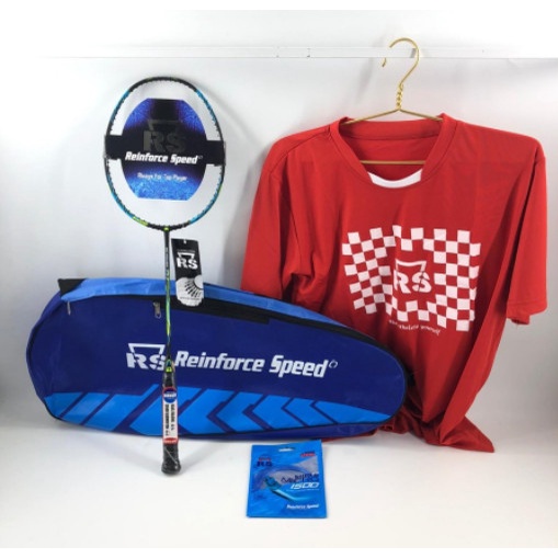 RAKET BADMINTON RS ISO POWER 777 EVO PAKET SENAR-KAOS-TAS ORIGINAL