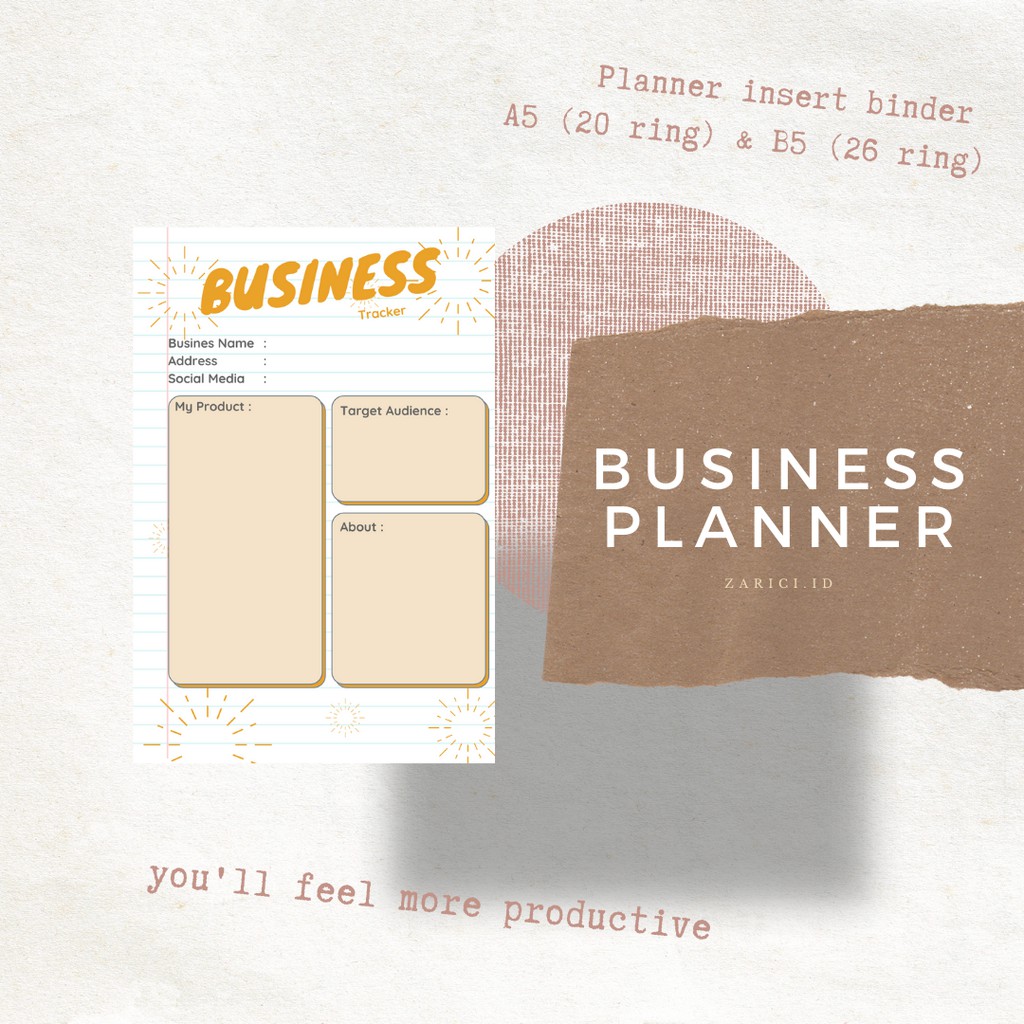 

[PLANNER A5 (20 RING) & B5 (26 RING)] BUSINESS PLANNER