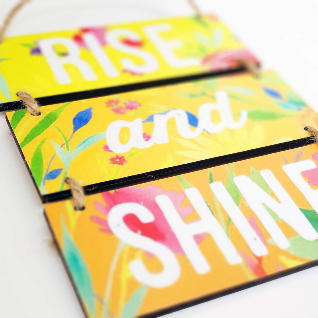 Hiasan Pajangan Dinding - RISE AND SHINE - Wall Sign Decor