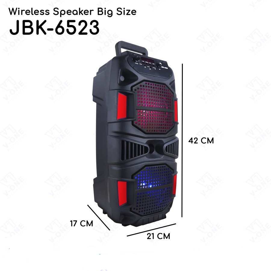 Speaker Bluetooth + Mic Karaoke Portable JBK-6523 Wireless Karaoke SPEAKER KOPER PORTABLE SPEAKER MUSIC BOX BLUETOOTH