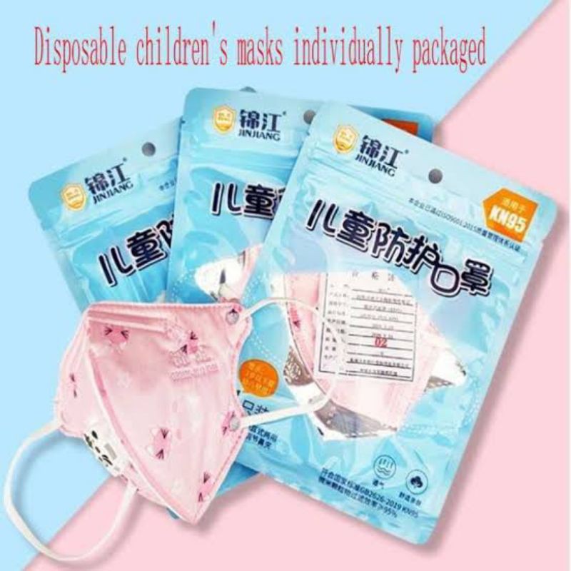 Masker KN95 anak filter valve respirator bisa dicuci