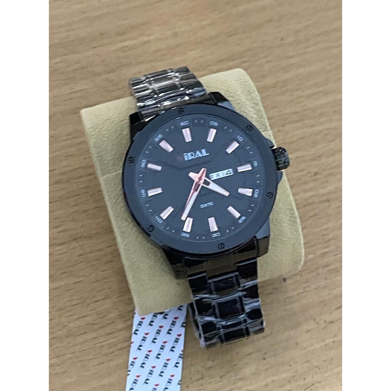 Jam Tangan Pria RANTAI STAINLESS VIRAL TANGGAL HARI ORIGINAL ANTI AIR