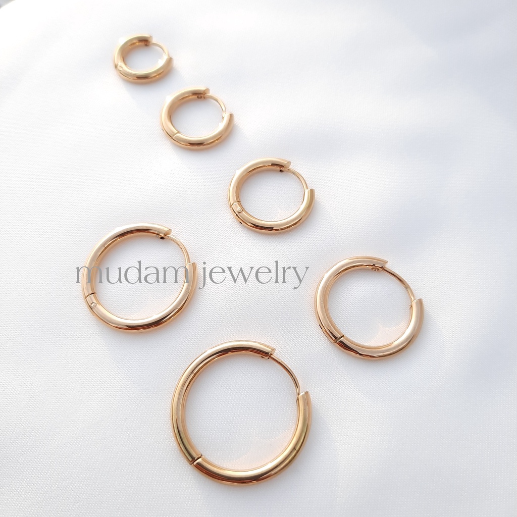 Anting Hoop Model Sederhana Gipsy Untuk Wanita dan Pria ( Unisex )