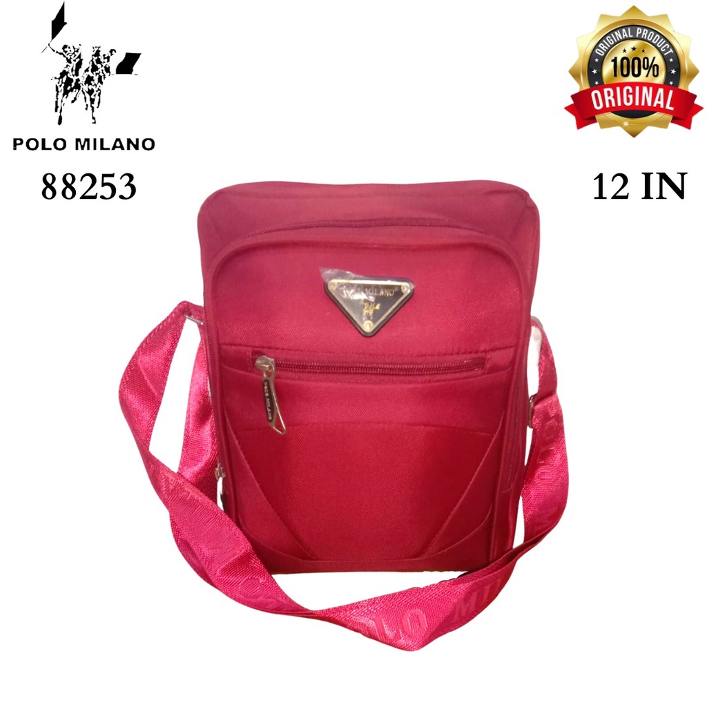 Tas Ransel Selempang Pria Import 88253 12IN POLO MILANO ORIGINAL Ransel Anti Air