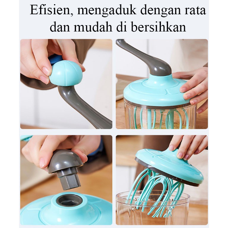 Hand Mixer/Mixer mini Pengocok Telur Adonan Kue Tanpa Listrik