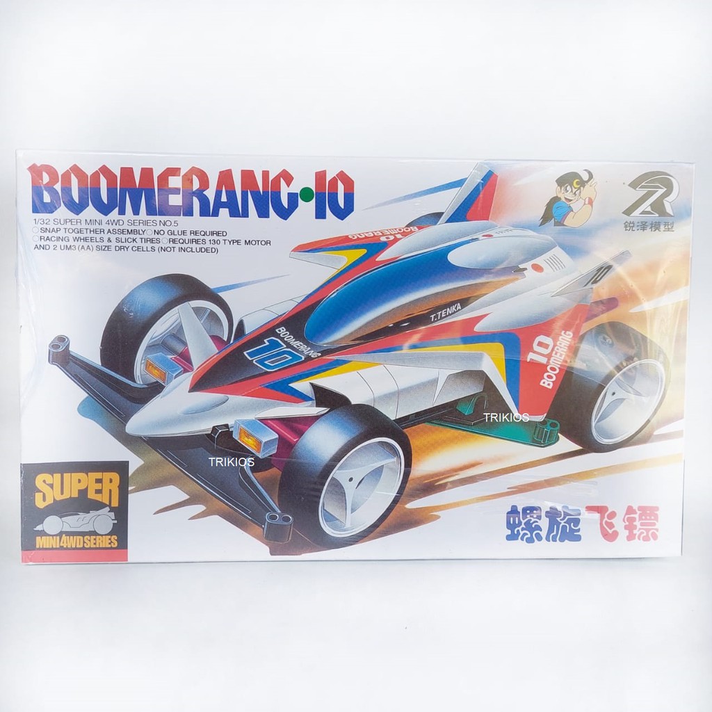 Rep. Tamiya Mini 4wd Merk DD Ruize Boomerang 10 Super 1 Chassis