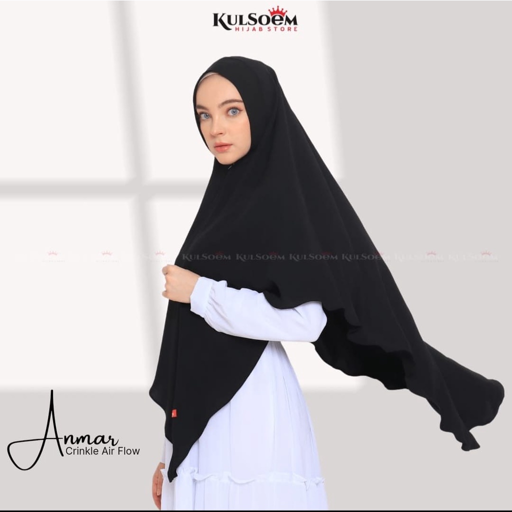 Anqueela Hijab | Khimar Anmar Crinkle