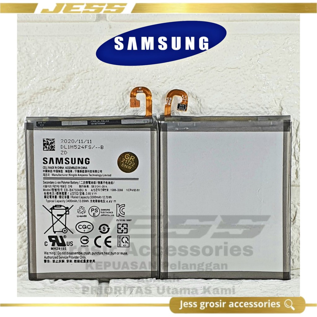 Baterai Battery Original Samsung Galaxy M10 &amp; M105F &amp; SM-M105F &amp; A10 &amp; A105F &amp; SM-A105F &amp; A7 2018 &amp; A750 &amp; SM-A750G Kode Batre EB-BA750ABU &amp; EB-BA750ABN