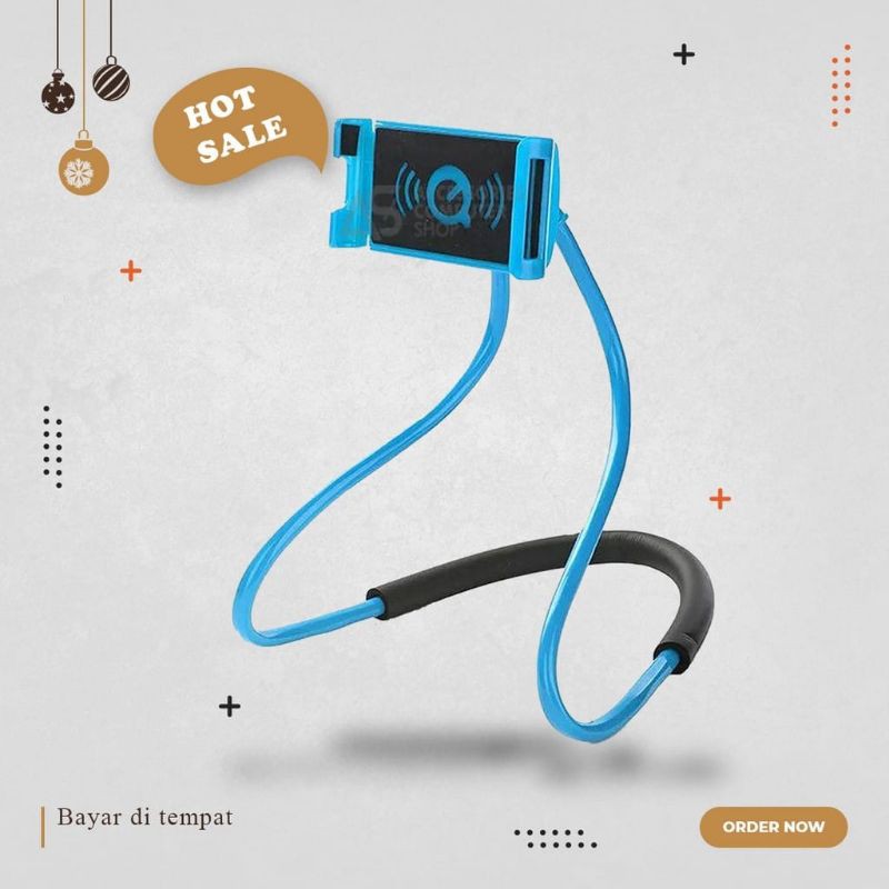 Lazy Pod Leher Tarik & Jepit Pinggang / Lazy Pod Phone Holder /Holder HP Lazy Hanging Neck