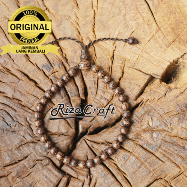 Gelang Tasbih Kayu Liwung Jenar Asli Gunung Lawu Serat Macan 33 Butir Kualitas Terbaik