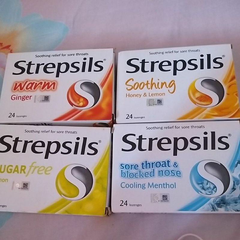 strepsils 24 lozenges for sore throats. original