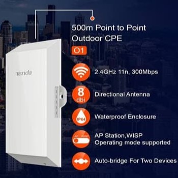 TENDA O1 : 500m Outdoor Point To Point CPE - TENDA 01 Access Point