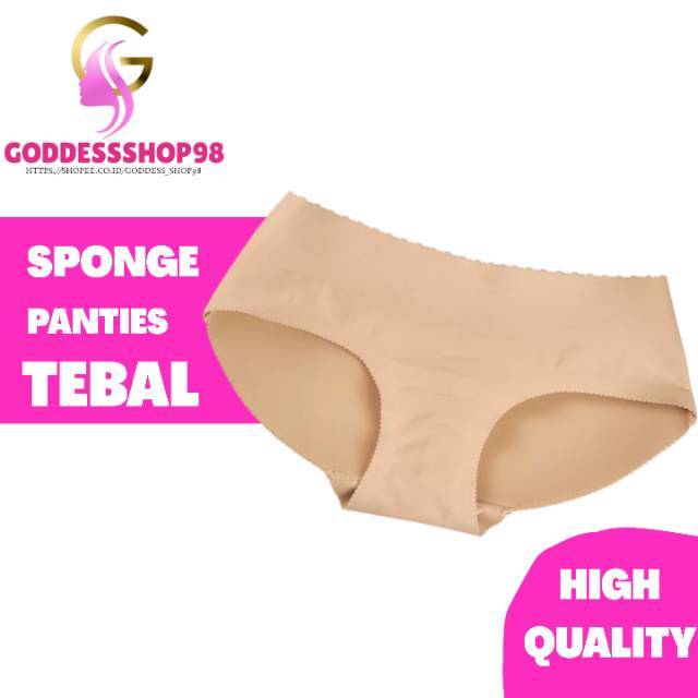 Tebal 1,5cm Celana Dalam Busa / CD Busa / Booty Sponge Pants Untuk Pantat Tepos