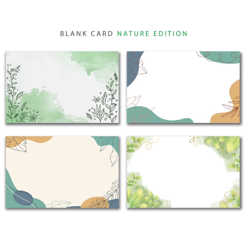 

BLANK CARD KARTU UCAPAN KOSONG TAG GREETING CARDS EARTH PLANT FLORAL FLOWER ABSTRACT