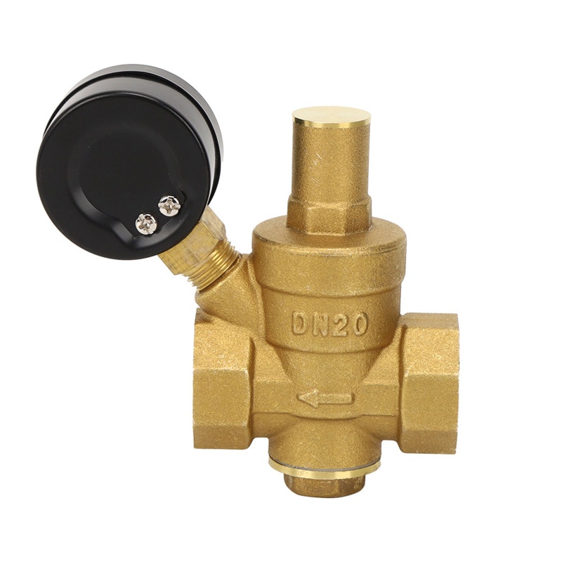 Gro DN20 Brass Pressure Reducer for Valve Reducer Menjaga Katup Dengan Pengukur