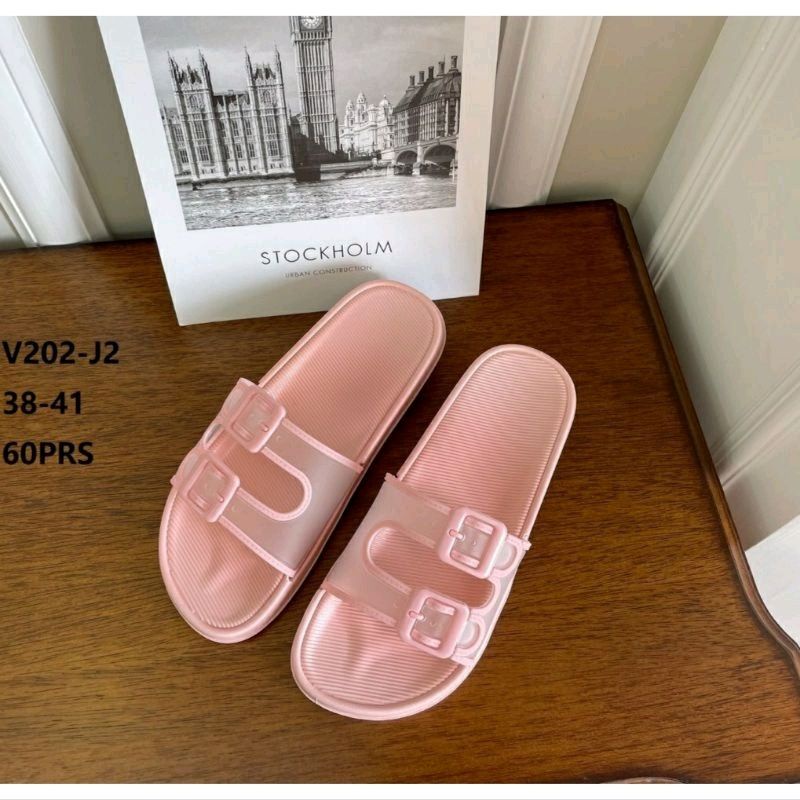 NEW SANDAL KARET JELLY EMPUK BALANCE - HYS V202-S3 1688-Pink