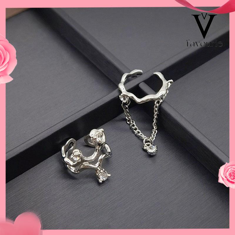 [COD]2pcs Cincin Model Gelombang Tidak Teratur Adjustable Untuk Wanita-FA