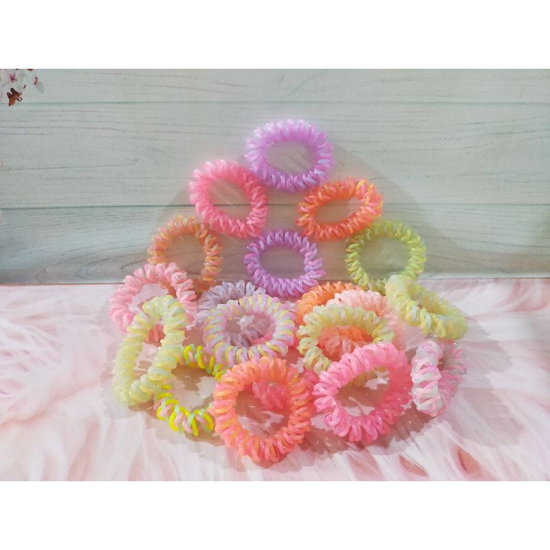 JKSNASEMKA22 -  IKAT RAMBUT SPIRAL MOTIF KOREA IMPORT BESAR-2