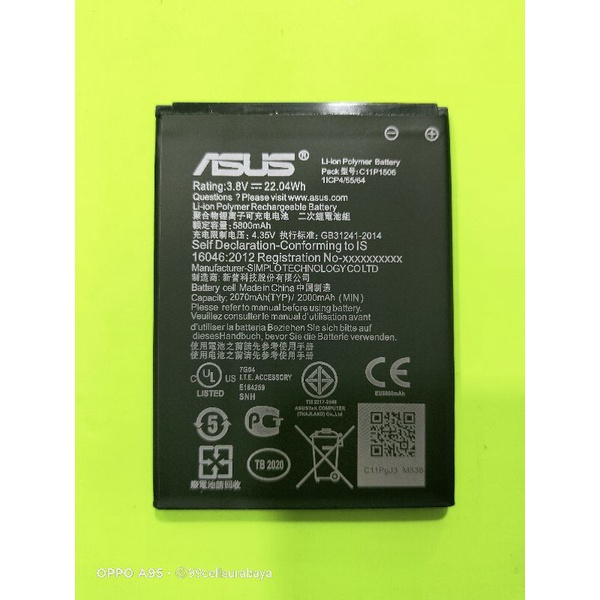 Baterai battery batrai batre Asus Zenfone Go 5.0 Zenfone Go 5in original