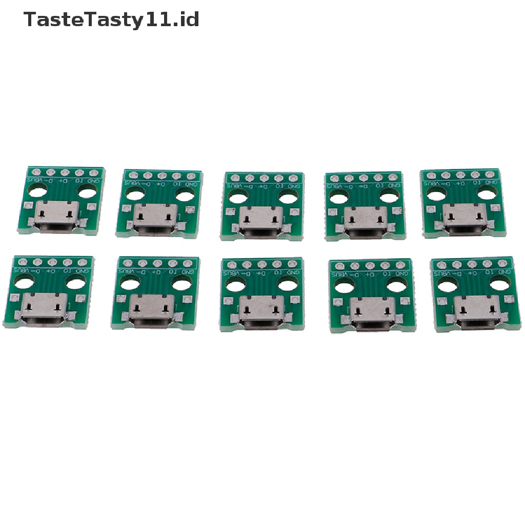 10 Pcs MICRO USB Ke DIP Adapter 5 Pin Female Konektor PCB Converter Board