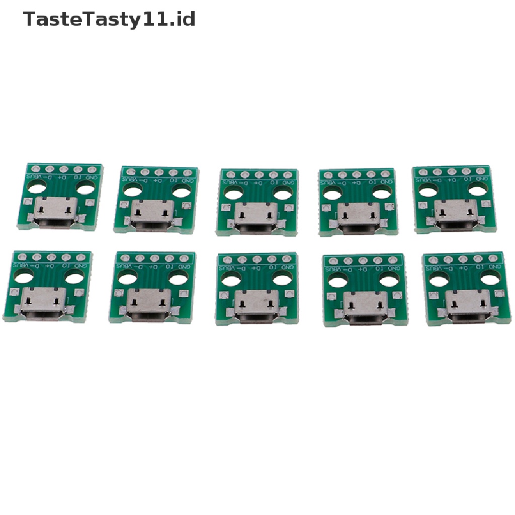 10 Pcs MICRO USB Ke DIP Adapter 5 Pin Female Konektor PCB Converter Board