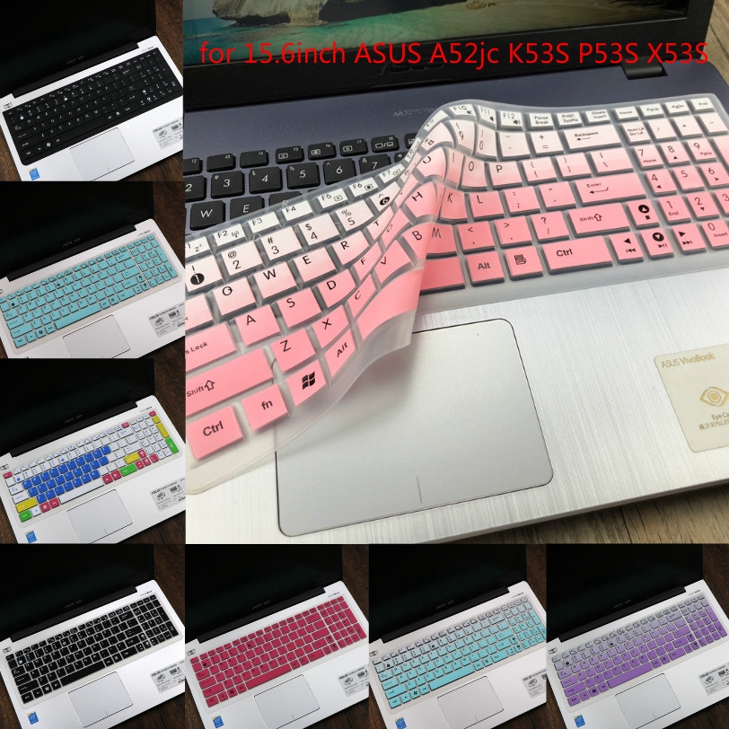 Soft Ultra-thin Silicone Laptop Keyboard Cover Protector for 15.6inch ASUS A52jc K53S P53S X53S