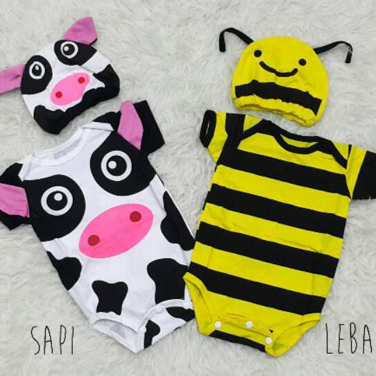 Promo Jumper Bayi Karakter Hewan Sapi Lebah Kumbang Penguin Tiger