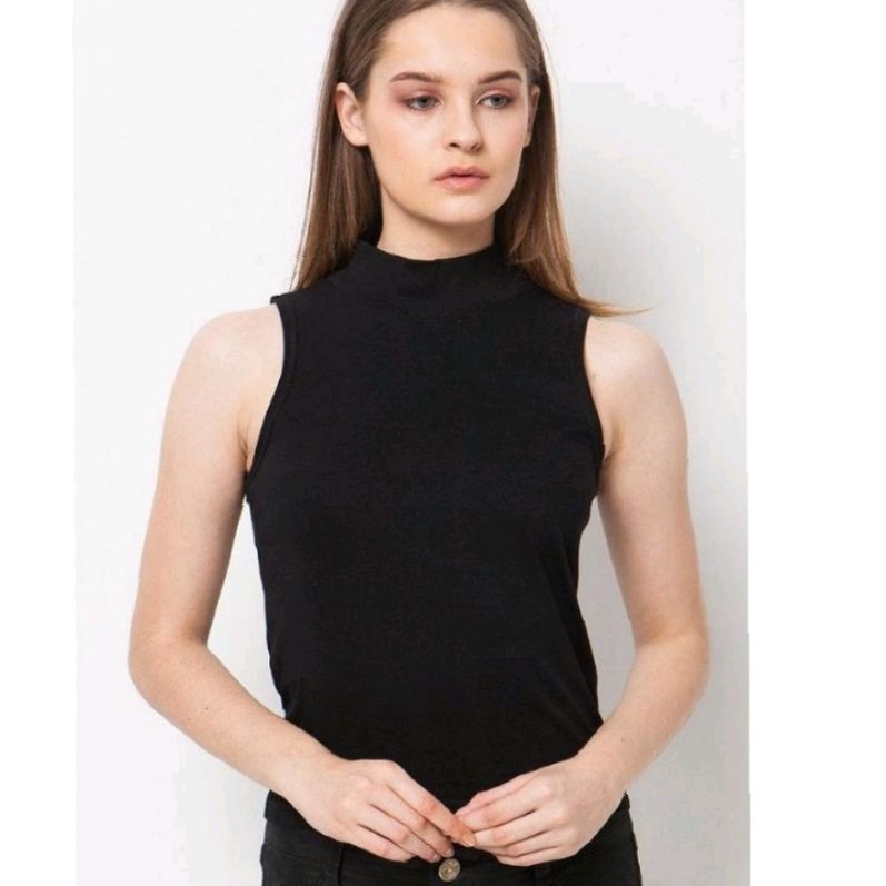TANGTOP WANITA LEHER TINGGI/TANKTOP TURTLE NECK/TANG TOP SEXY/TANG TOP KEREN/TANG TOP TERBARU/TANK T