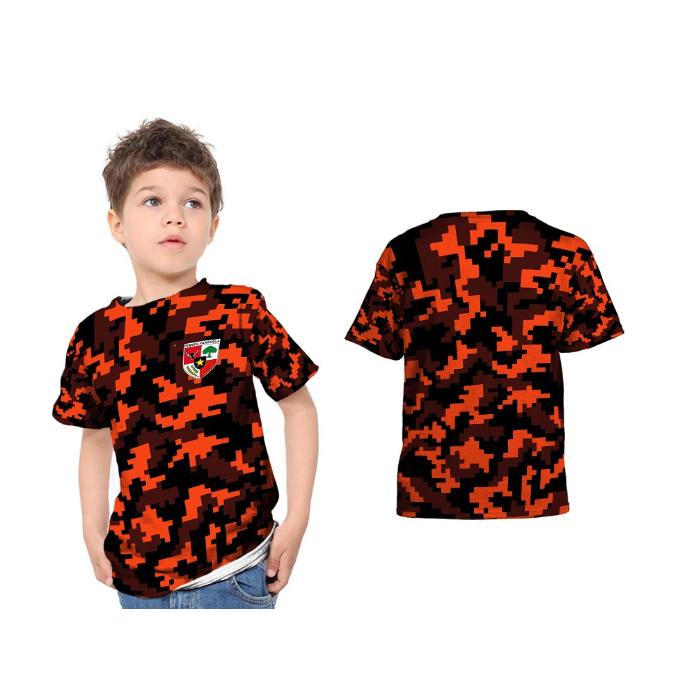 Kaos Anak PEMUDA PANCASILA CAMOUFLAGE DIGITAL | Kaos Pemuda Pancasila Anak