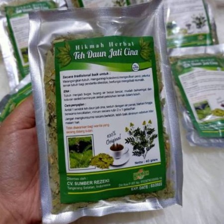 Teh Daun Jati Cina / Teh Daun Jati Cina Hikmah 40 gr / Teh Diet / Teh Pelangsing /Teh Peluntur lemak