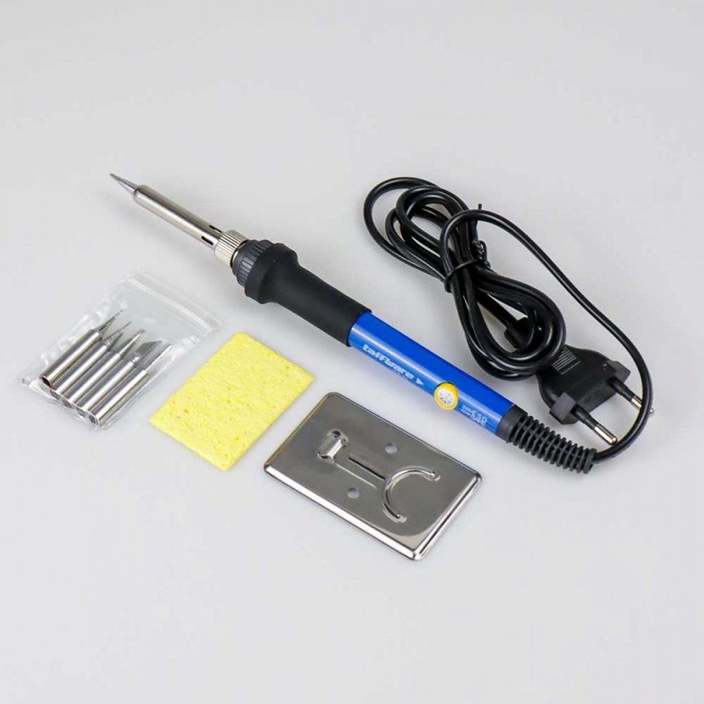 Taffware Solder Iron Adjustable Temperature 60W with 5 Tips