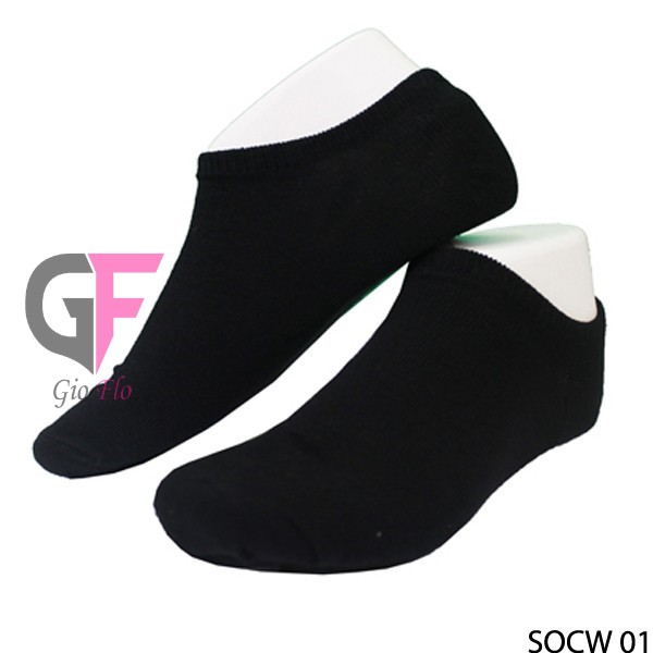 GIOFLO Kaos Kaki Perempuan Terbaru Black / SOCW 01