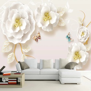 PROMO Foto Kustom Wallpaper Mural 3D Timbul Mawar Ruang ...