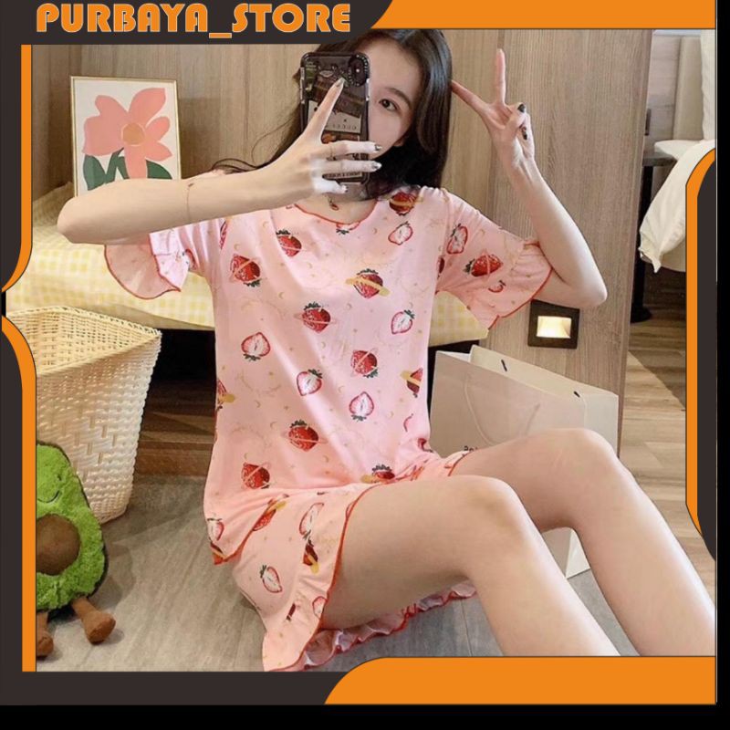 PIYAMA IMPORT/LEISURE/VOGUE/FASHION KOREA/SETELAN BAJU TIDUR WANITA/ HOME WEAR