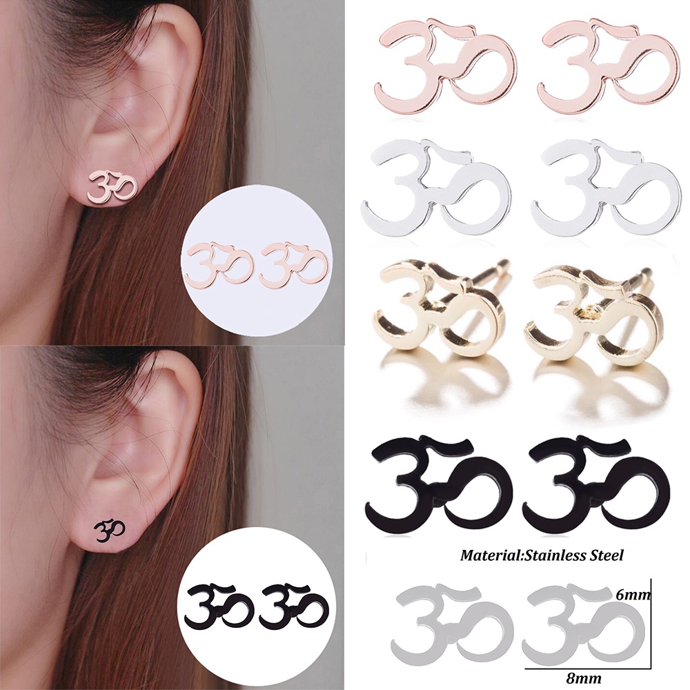 【COD Tangding】Om Anting Tusuk Desain Tulisan Thank You 3Q Untuk Wanita