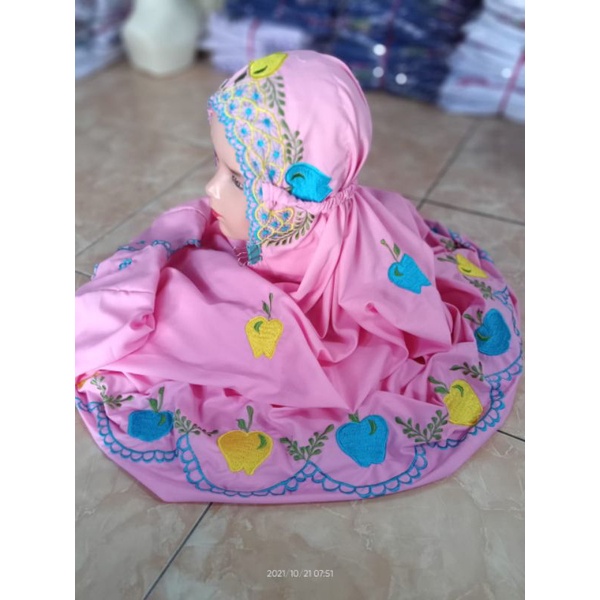 mukena terusan anak mukena bordir anak mukena warna anak mukena anak motif bordir