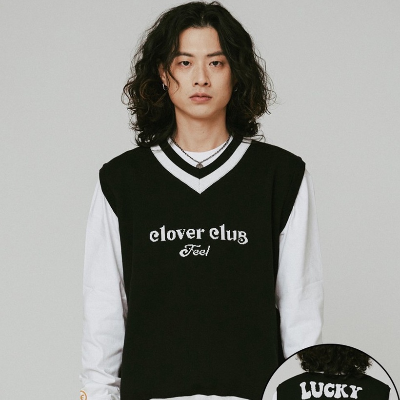[READY STOCK] Vest jungkook feel clover rajut rompi