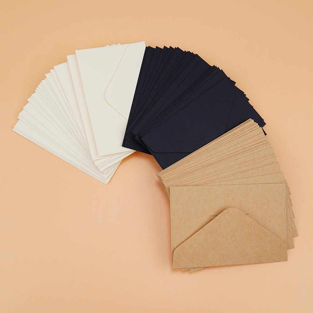 Lanfy Amplop Kertas Pernikahan 20 Pcs Gaya Eropa Mini Kraft Paper Klasik Kartu Pesan Undangan Amplop