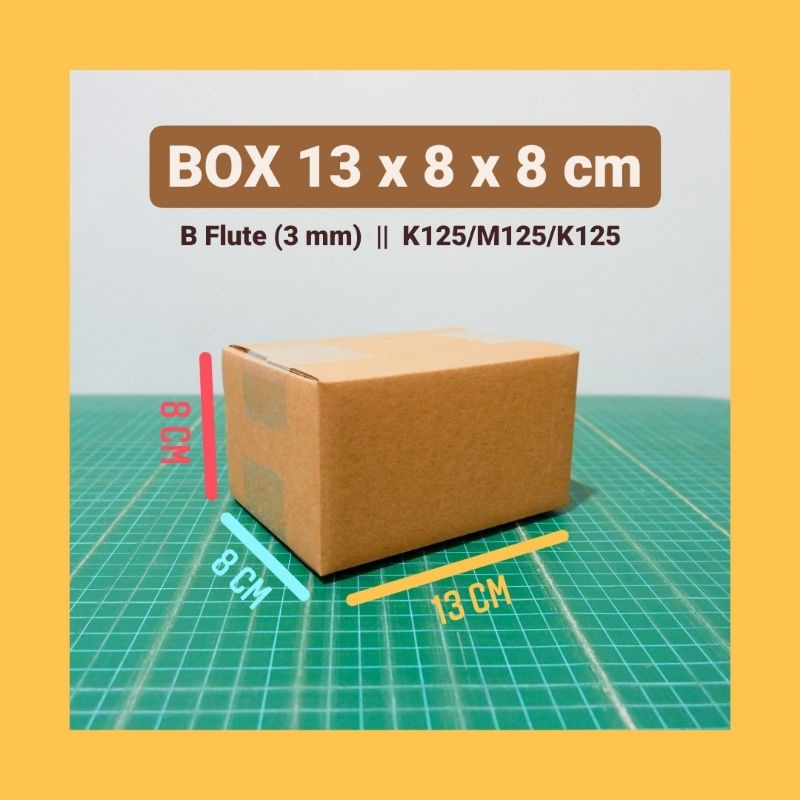 

kardus karton box polos uk. 13x8x8 cm, single wall tebal 3mm