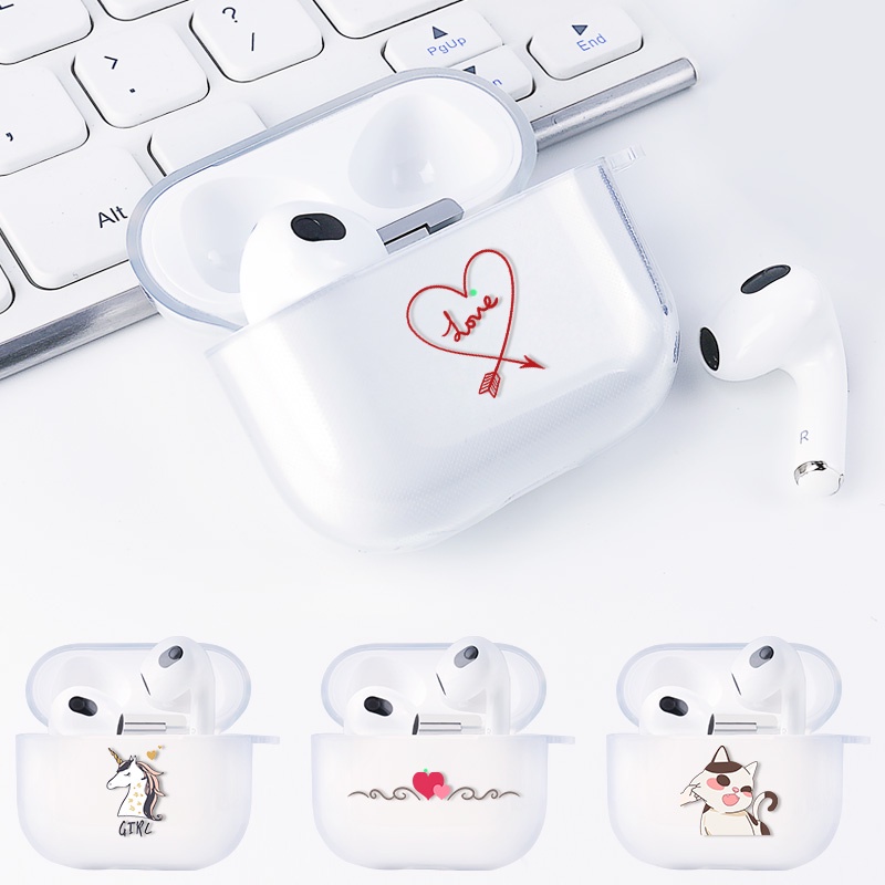 Case TPU Transparan Motif Kartun Cover AirPods 3