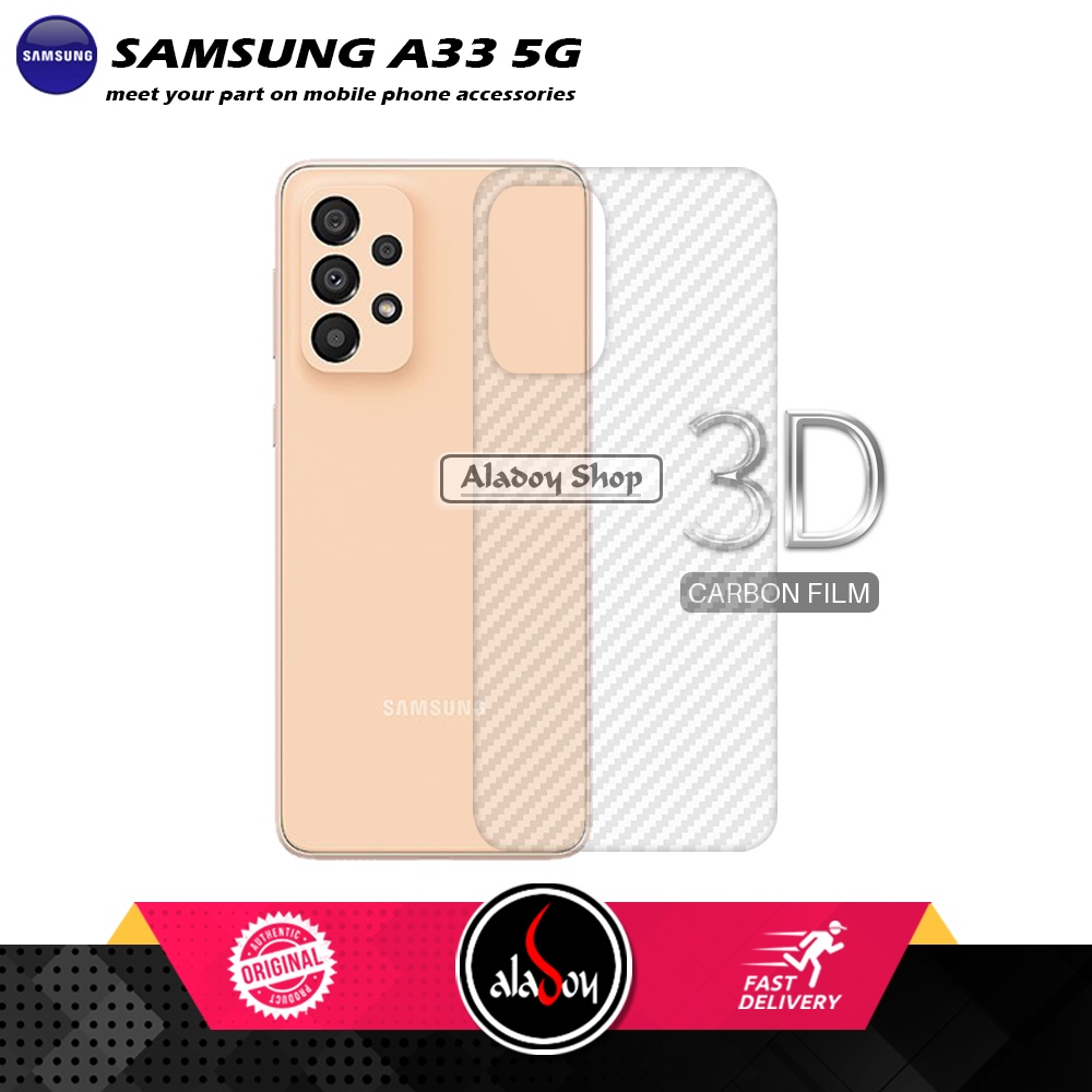 PROMO 3 IN 1 PAKET Tempered Glass SAMSUNG A33 5G 2022 Free Tempered Glass Camera dan Skin Carbon