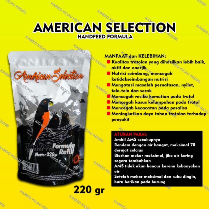 AMS LOLOHAN 220gr Voer Lolohan American Selection HandFeed Formula atau AMS Hand Feed Formula 220gr 