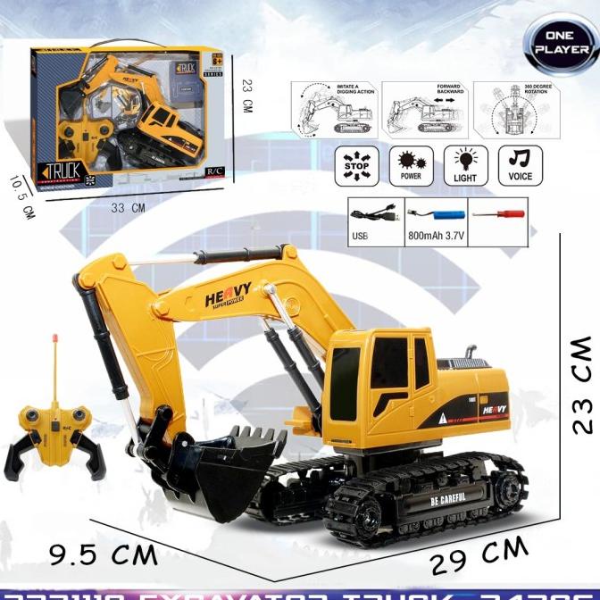 rc excavator bego crane mainan remote control mobil anak