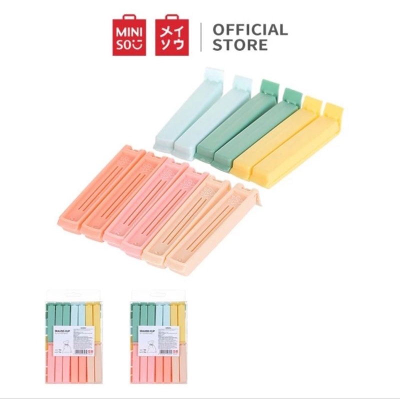 Miniso Sealing Clips 24Pack Colorful Segel Kantong Plastic